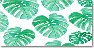 Produktbild von Tulup Glas-Bild -140x70- Wandkunst Dekorative Wand für Küche & Wohnzimmer - Blumen & Pflanzen - Monstera - Grün