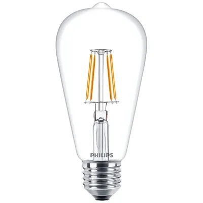 Image de Philips Filament LED Edison ST64 Ampoule Classic LEDbulb 4,3W = 40W E27 claire 827 blanc chaud 2700K