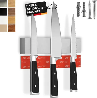 Produktbild von CUCINO Messer-Magnetleiste selbstklebend – für die Küche – Edelstahl / 25cm