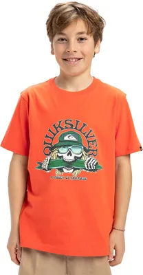 Image de T-shirt à manches courtes Quiksilver Ev Skull Feast, orange, 8 ans (garçon), orange, 8 ans
