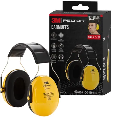 Produktbild von 3M™ PELTOR™ Optime™ Kapselgehörschutz - SNR-Wert 27 dB - Anti-Lärm-Kopfhörer - Gelb