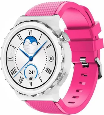 Produktbild von Strap-it Huawei Watch GT 3 Pro 43mm Silikonarmband (Pink)