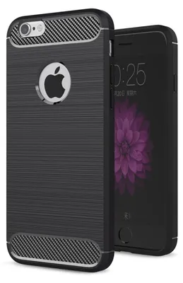 Produktbild von Apple iPhone 6 / 6s Cover TPU Case Silikon Schutz-Hülle Handy Bumper Carbon Optik Schwarz