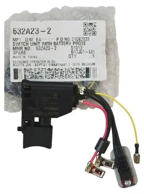 Produktbild von Makita 632A23-2 Original Schalter für BDF453 BHP453 DDF453 DHP453 BTW251