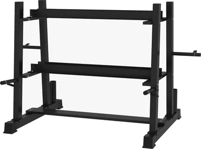 Zdjęcie produktu dla Stojak Na Hantle 3 Poziomy Do 200 Kg Stal Czarny 131X75X80 Cm