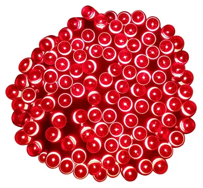 LED-Lichterkette 23 m, 200 LEDs, 8 Modi, wasserdicht, rot