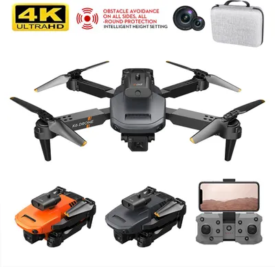 Produktbild von K6 RC Mini-Drohne 4k HD Wifi Fpv Kamera Vier Seiten Infrarot Hindernisvermeidung Folding Quadcopter Helicopter Orange