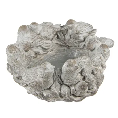 Immagine prodotto di Vaso da fiori Clayre & Eef Ø 27x12 cm pietra grigia