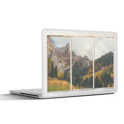 Produktbild von MuchoWow® Laptop Aufkleber Sticker Cover Ansicht - Landschaft - Baum 32.5x23.5 cm - Sticker für Laptop - Selbstklebend