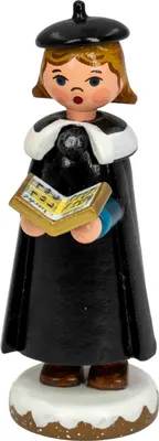 Produktbild von Winterkinder Kurrendemädchen mit Buch (8cm) von Hubrig Volkskunst
