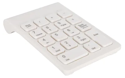 Obrázek produktu pro Bezdrátová numerická klávesnice Mini Keyboard 2,4 GHz USB – ergonomické a lehké příslušenství k počítači, bílá