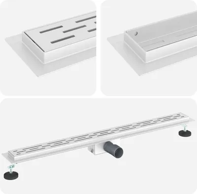 Immagine prodotto di vidaXL Scarico doccia con design lineare Argento 100 cm Acciaio inossidabile 304