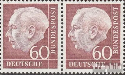 Produktbild von Briefmarken BRD (BR.Deutschland) 1954 Mi 190x wP waagerechtes Paar  gestempelt Heuss