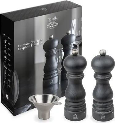 Produktbild von PEUGEOT Mühlenset EMOTION PARIS 18cm Pfeffermühle Salzmühle Edelstahltrichter