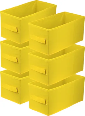 Produktbild von Lavita Storage Box | faltbare Aufbewahrung Boxen 15 x 31 x 15 cm | Schubladen-Organizer Box| Ordnungssysteme für Kleidung | Kleideraufbewahrung & Organisation | Gelb | 6 stück