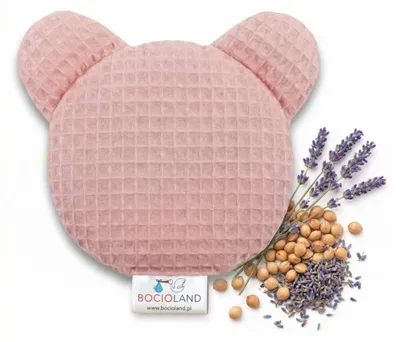Obrázek produktu pro Termofor medvídek s třešňovými pecičkami a levandulí 180 g Malinový / Bocioland