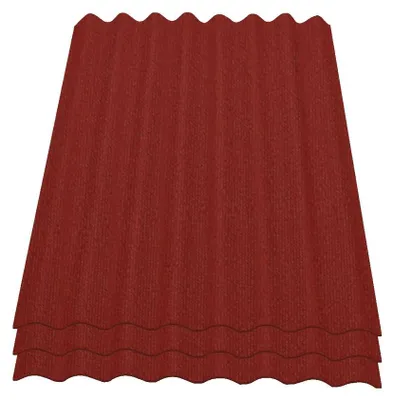 Produktbild von Onduline Easyline Dachplatte Wandplatte Bitumenwellplatten Wellplatte 3x0,76m²  - rot