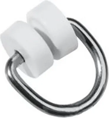 Produktbild von 100 Stück T-Rollringe Metall ohne Klammer Gleiter Laufrollen Faltenhaken Gardinenröllchen