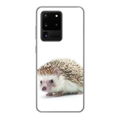 Produktbild von MuchoWow® Handyhülle Schutzhülle Hülle für Samsung Galaxy S20 Ultra Igel - Tiere - Weiß Silikon Softcase Handy Hülle - Karteninhaber
