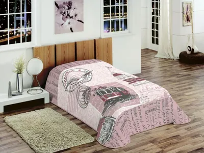 Produktbild von Decke Kinderdecke Tagesdecke Wohndecke Istanbul rosa creme Größe - 155x215 cm