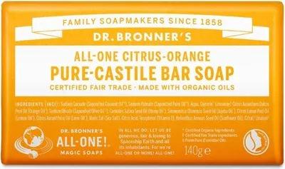 Zdjęcie produktu dla Dr Bronner's Citrus 140 G Mydło cytrusowe w tabletkach