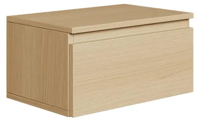 Zdjęcie produktu dla Selsey - Komoda nocna o szerokości 49 cm, wisząca, imitująca drewno dębowe. Nowoczesny design