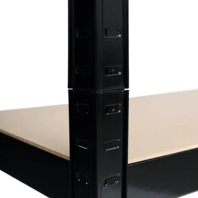 Produktbild von Schwerlastregal Schulte schwarz 180x120x40 cm Stecksystem 5 Holzböden Tragkraft 750 kg