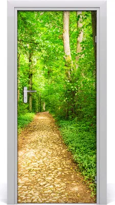 Produktbild von Tulup Türaufkleber 85x205 cm Dekorative Aufkleber Selbstklebend Wasserdichte Tapete Abnehmbar Schlafzimmer Wohnzimmer Wohnkultur - Weg im Wald
