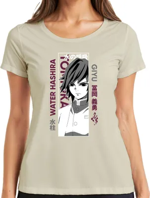 Obrázok produktu pre Zabíjačka démonov Giyu Tomioka Water Hashira Anime Gift Manga Dámske tričko, Nature, M