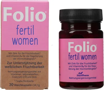 Immagine prodotto di Folio fertil women capsule molli per sostenere la fertilità femminile, 30 capsule