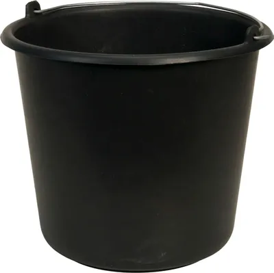 Produktbild von Baueimer Industrieeimer Putzeimer Wassereimer Mörteleimer Maurereimer Eimer 10 l schwarz mit Literskala
