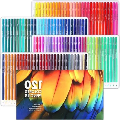 Produktbild von Famanu Farb- und Bleistiftset - 120 Farben - für Zeichnen und Skizzieren