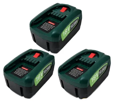Immagine prodotto di Batterie di ricambio, 18V, capacità 10,0 Ah, modello BS-18V 10.0AH - confezione da 3 pezzi