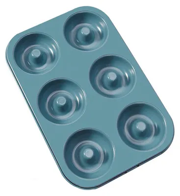 Produktbild von Donut-Pfanne Mit 6 Kavitäten, Antihaft-Donut-Pfanne Aus Kohlenstoffstahl, Donut-Formen in Voller Größe Mit 6 Kavitäten Zum Backen