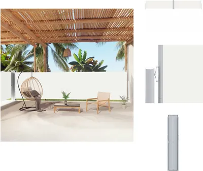 Produktbild von vidaXL Seitenmarkise Ausziehbar Creme 160x1000 cm -  Sonnenschirme & Sonnenschutze