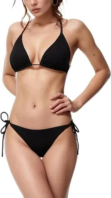 Sexy Dreieck Bikini-Top für Frauen - Verstellbare Halter-Schwimmbekleidung - Zweiteiliges Badebekleidung für Sommer und