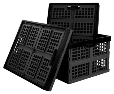 Produktbild von 15 L Klappbox Ben, 4er-Set Faltbox Einkaufskorb, Zusammenklappbare Milchkiste