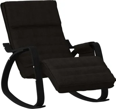 Produktbild von vidaXL Schaukelstuhl Schwarz Stoff