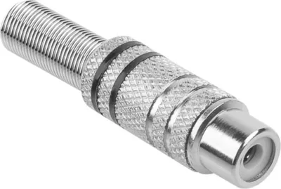 Immagine prodotto di Connettore RCA in metallo 2 strisce nere