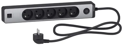 Image de Prise multiple Schneider Electric SC5ST935U1BA, 5 prises, 2P+T