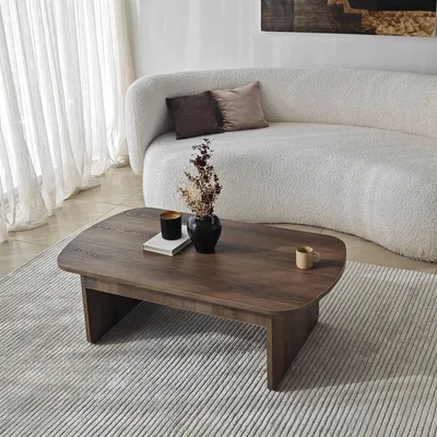 Produktbild von Skye Decor, Hochwertiger Couchtisch, Walnuss, 105 x 35 x 60 cm | 100% melaminbeschichtete Spanplatte, 18 mm dick, PVC-Kantenband | Moderner, eleganter Design für Ihr Zuhause.