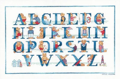 Produktbild von Kreuzstich-Set "Sea Dog Sampler" aus der Kollektion "Le Bonheur des Dames", zum Selbermachen, 43x26 cm