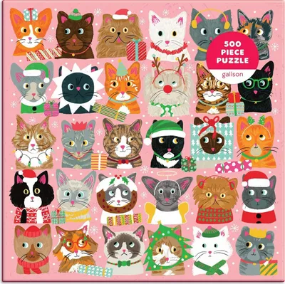 Immagine prodotto di GALISON Puzzle quadrato Gatti a Natale 500 pezzi