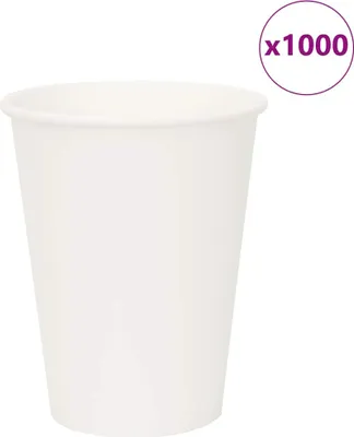 Produktbild von Pappbecher 1000 Stk. 12oz 300ml Weiß
