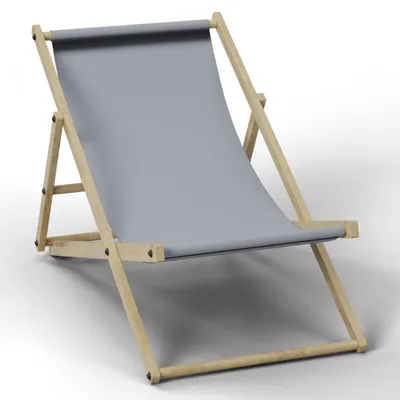 Produktbild von Liegestuhl Hellgrau Liege Stuhl Strand Strandliege Sonnenliege Gartenliege Klappstuhl Lounge Chill 2 Stück