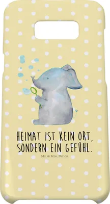 Produktbild von Mr. & Mrs. Panda Samsung Galaxy S8 plus Handyhülle  Elefant Seifenblasen - Gelb Pastell - Geschenk, Handy Case, Elefanten, Lustige Sprüche, Hülle, Heimat, Liebe, Cover