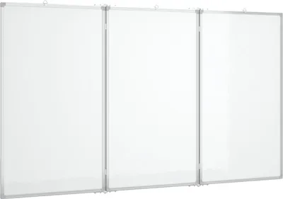 Image de Tableau blanc magnétique pliable 150x80x1,7 cm aluminium