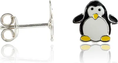 Produktbild von Kinderohrstecker 925 Sterling Silber mit Pinguin