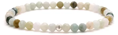 Produktbild von BERGERLIN Naturstein Armband Damen Herren, echtes Edelstein Perlenarmband