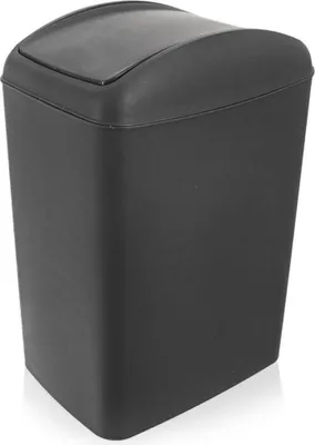 Produktbild von Orion | Mülleimer - Grau - 20 Liter - Mit Klappdeckel - 30 X 21 X 41,5 Cm - Aus Kunststoff